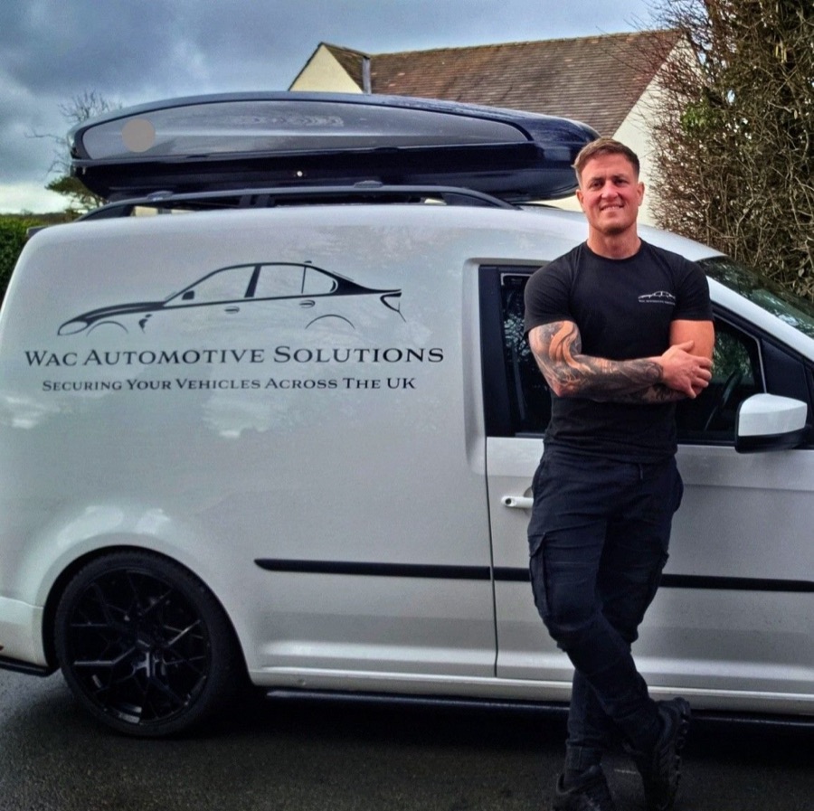 William Church standing beside the WAC Automotive Solutions van